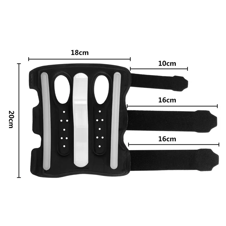 YF-JS018 1Pc Sports Wrist Support Brace Aluminum Bar Anti Sprain Wrist Guard for Basketball Volleyball Weightlifting - Black