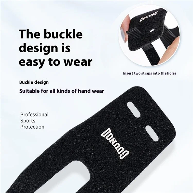 GOUNOD HW003 Support de Poignet de Sport (1 Paire) Protection TFCC, Bandage de Récupération et Compression - Noir