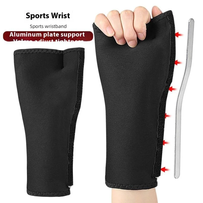 113 1 Pièce Support de Poignet de Sport Attelle de Compression Ajustable avec Attelle en Aluminium Amovible