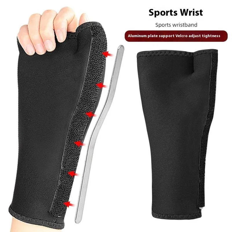 113 1 Pièce Support de Poignet de Sport Attelle de Compression Ajustable avec Attelle en Aluminium Amovible
