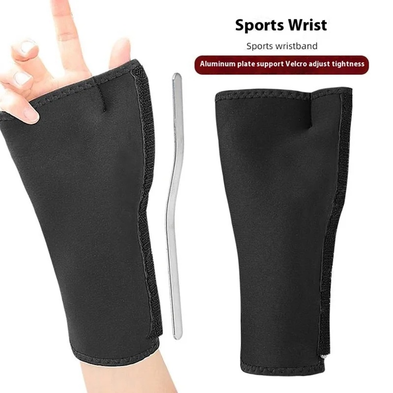 113 1 Pièce Support de Poignet de Sport Attelle de Compression Ajustable avec Attelle en Aluminium Amovible