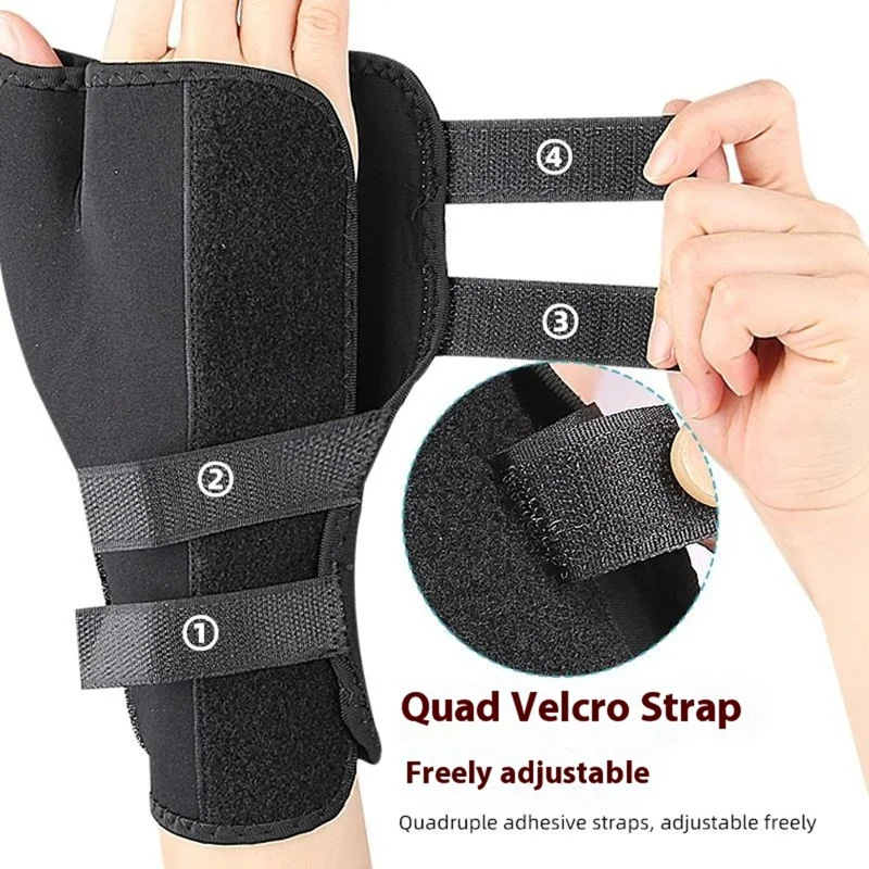 113 1 Pièce Support de Poignet de Sport Attelle de Compression Ajustable avec Attelle en Aluminium Amovible