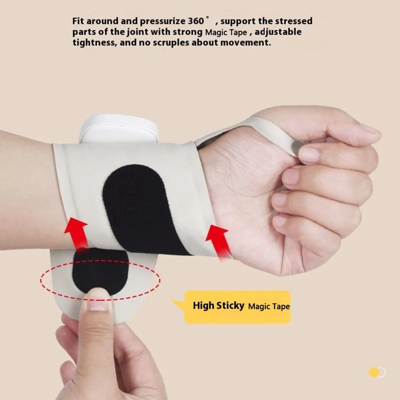 YF-JS100 Massageador de Pulso EMS para Bainha de Tendão, 8 Modos, 30 Níveis de Intensidade, Faixa Esportiva para Articulações da Mão - Azul Marinho