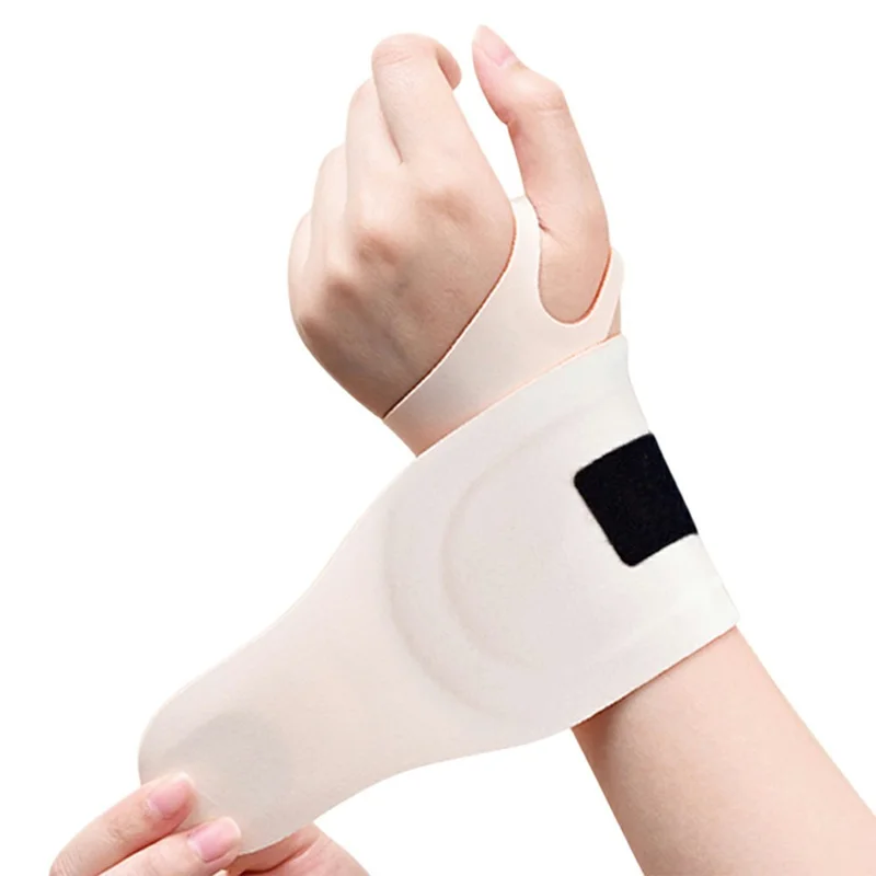 YF-JS101 1Pc Support de Poignet Thérapie Chaud/Froid pour Tendinite, Protection de Poignet pour Badminton et Sports - Beige