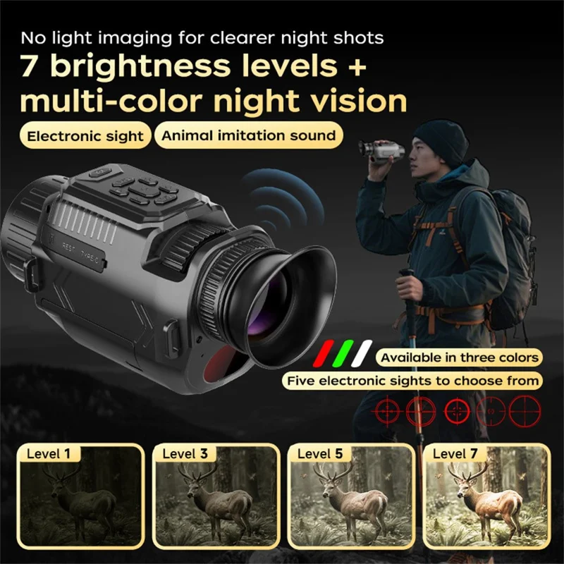 Monocular de Câmera D15 WiFi com Visão Noturna 4K 64MP Zoom 28X para Observação de Vida Selvagem (Sem Cartão de Memória)