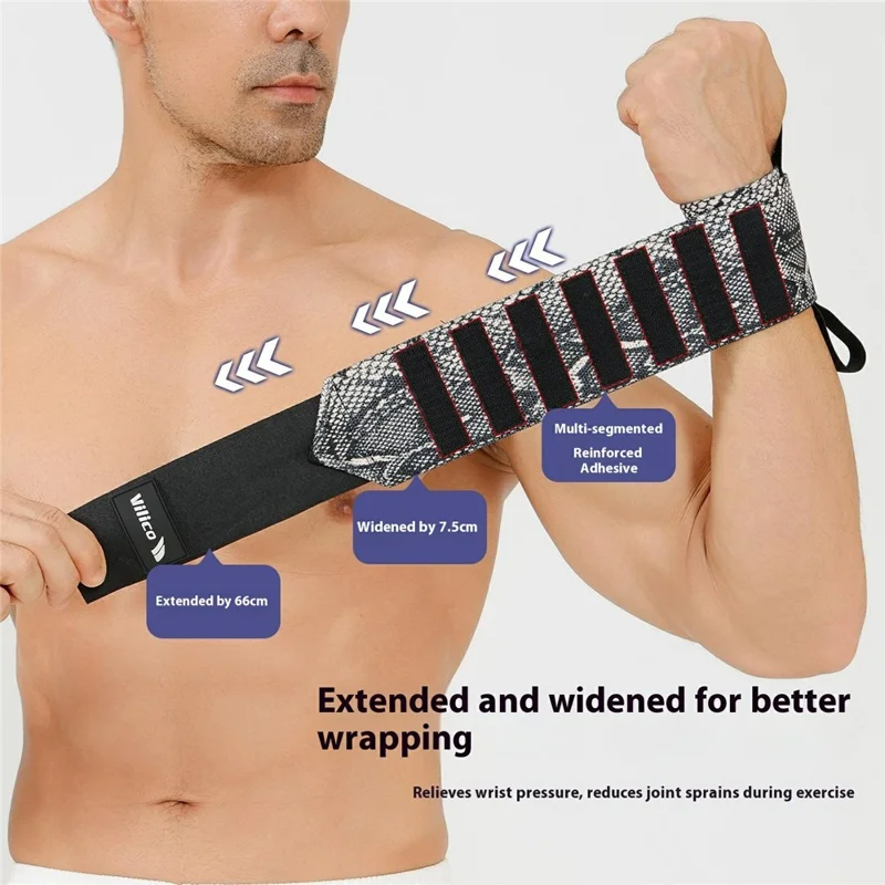 VILICO AB167 1 Stück Sport Handgelenkbandage Krafttraining Fitness Verletzungsprävention Verstellbare Handgelenkstütze - Weiß