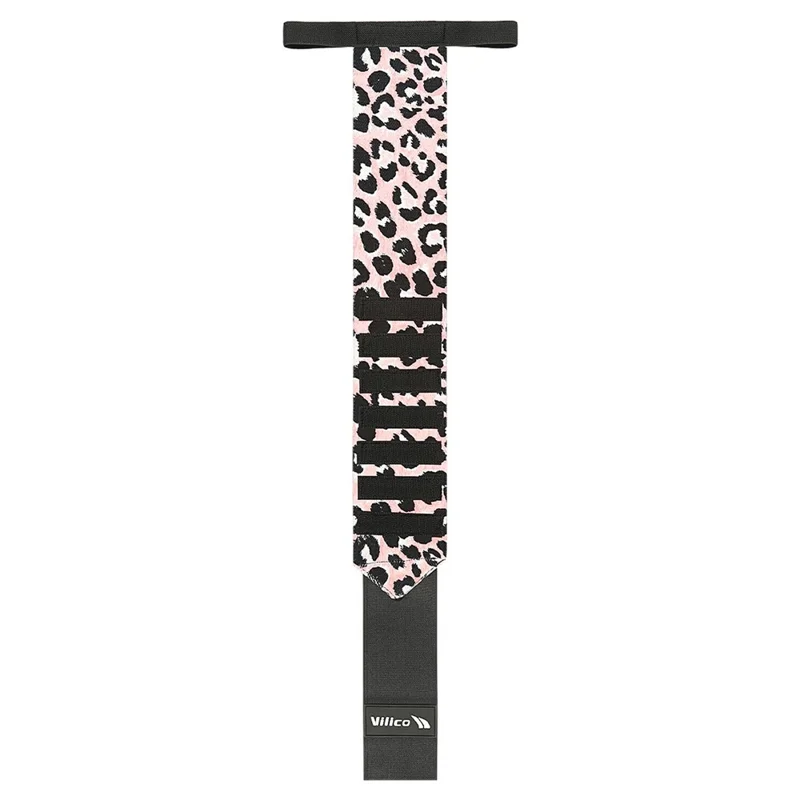 VILICO AB167 1 Pieza Muñequera Deportiva Soporte Halterofilia Fitness Prevención de Lesiones Muñequera Ajustable - Leopardo Rosa