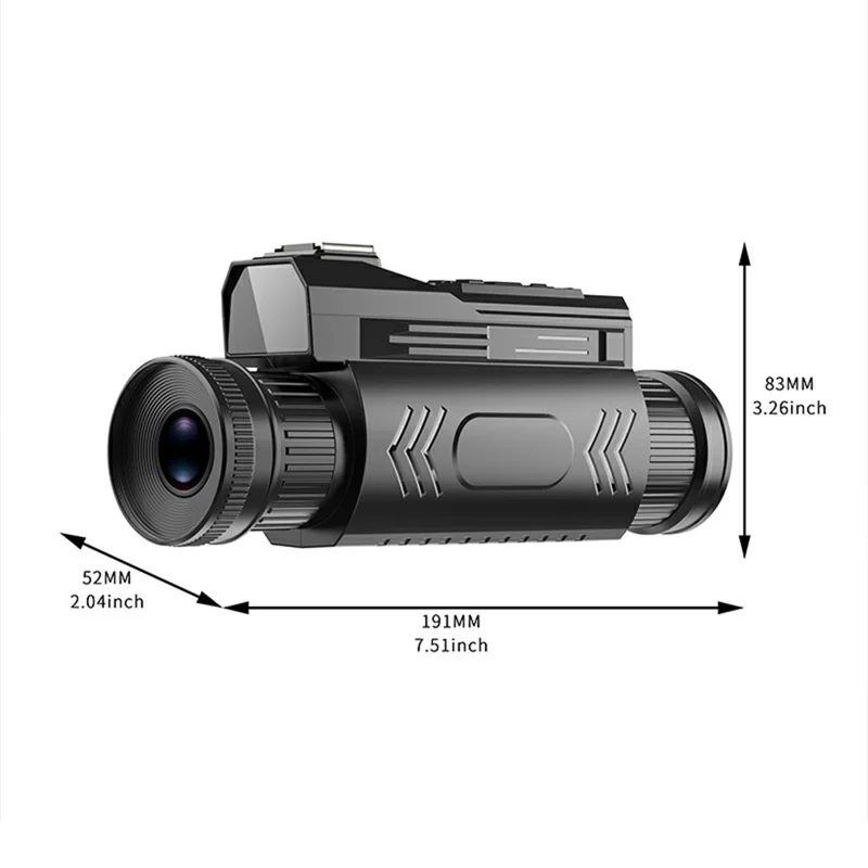 D12 Outdoor 4K HD WiFi Night Vision Monocular Camera 1.54 Inch IPS Screen 64MP Infrared Digital Telescope, Standard Version