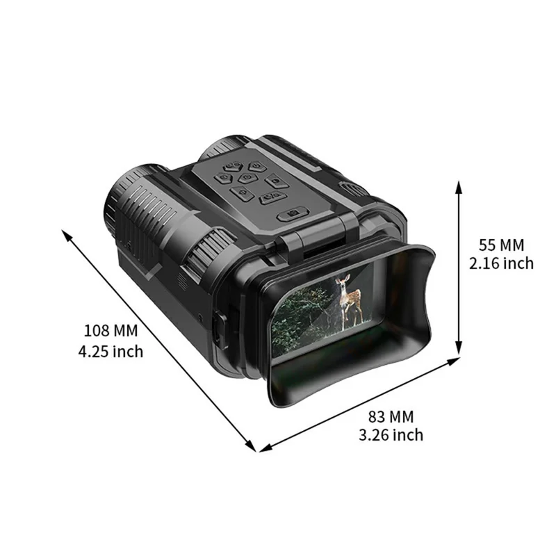 D13 4K HD Hunting Telescope 2 Inch IPS Screen 28x Zoom Outdoor Mini Binocular Night Vision Camera