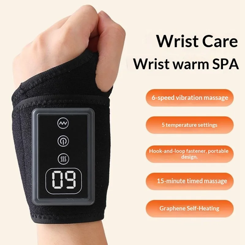 YX-A08 Hand Massager Heat Therapy Smart Portable Wrist Care Device with 6 Vibration Modes  /  5 Temperature Settings