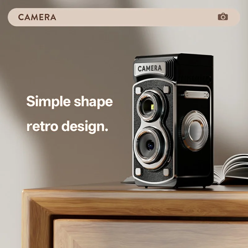 Y8000 Retro Camera Manual Joystick Simulation Vintage Portable Pocket HD Digital Camera No Memory Card - Black