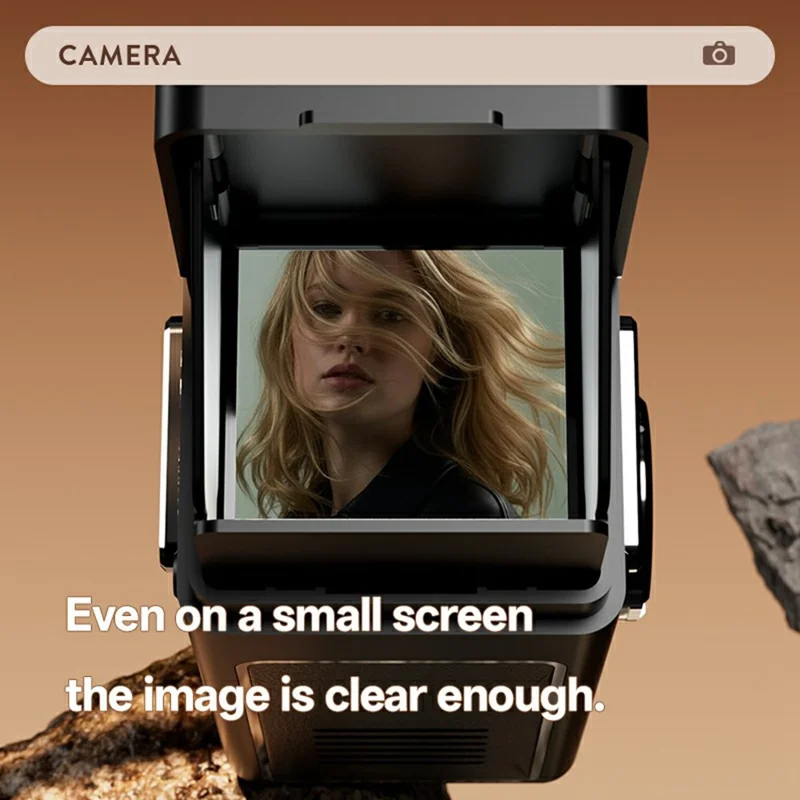 Y8000 Retro Camera Manual Joystick Simulation Vintage Portable Pocket HD Digital Camera No Memory Card - Black