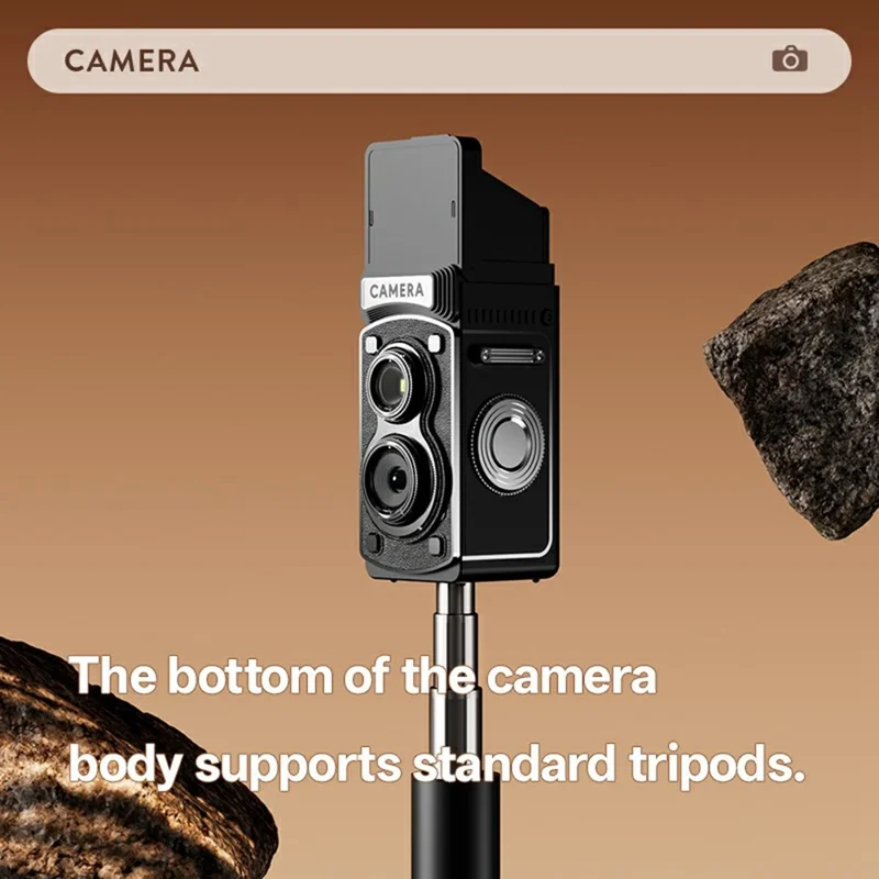 Y8000 Retro Camera Manual Joystick Simulation Vintage Portable Pocket HD Digital Camera No Memory Card - Black