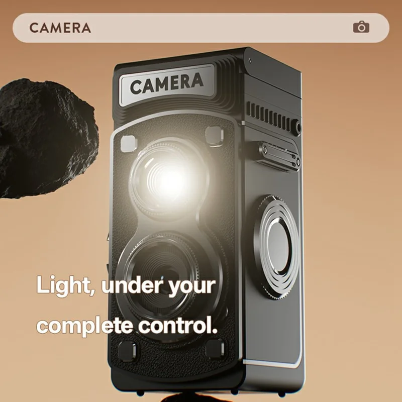 Y8000 Retro Camera Manual Joystick Simulation Vintage Portable Pocket HD Digital Camera No Memory Card - Black