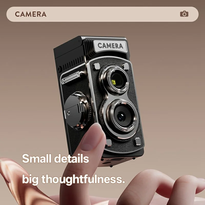 Y8000 Retro Camera Manual Joystick Simulation Vintage Portable Pocket HD Digital Camera No Memory Card - Black