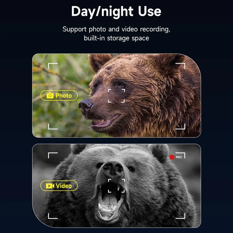 326 4K Night Vision Binoculars with 3 inch IPS Screen 800m Night Vision Goggles for Hunting Wildlife - Black