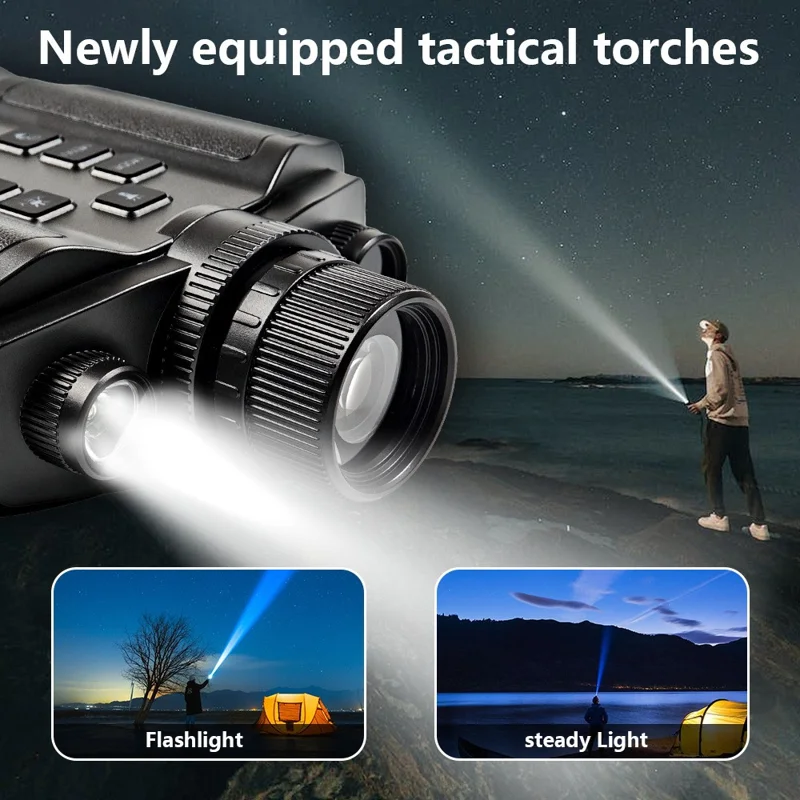 Z9 Night Vision Telescope 5K 9 Level Infrared Night Vision with 10X Zoom 60MP Camera for Hunting - Black