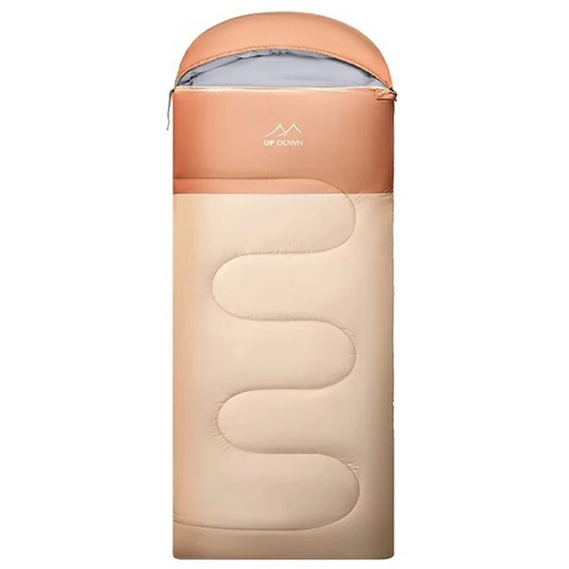 UPDOWN 2.0KG  /  -2~8 Degrees Celsius Envelope Sleeping Bag Adult Winter Thick Warm Outdoor Camping Warm Sleep Bag - Beige