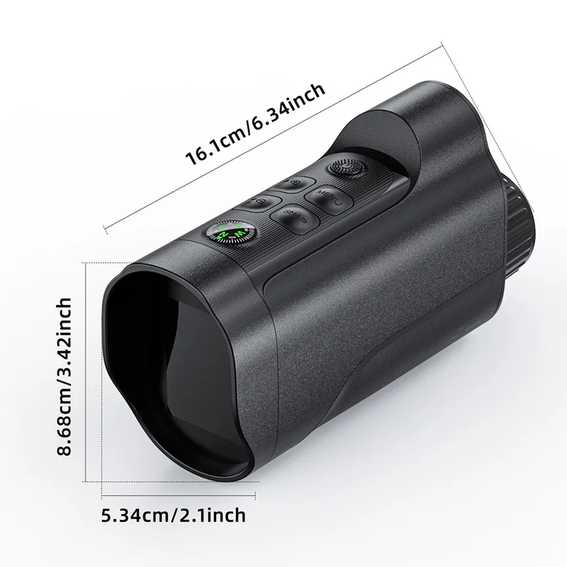 Jumelles de vision nocturne numériques 329 1080P 4K portée 800 m zoom 10X télescope infrarouge 5 W pour chasse randonnée - Noir