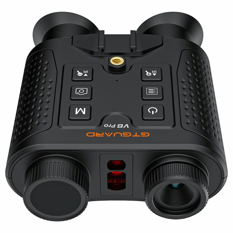 GTGUARD V6 Pro 4K Night Vision Binoculars with Precision Ranging Function Dual Mode 8X Digital Zoom 300m Range 1080P Recording Digital Telescope for Hunting - Black