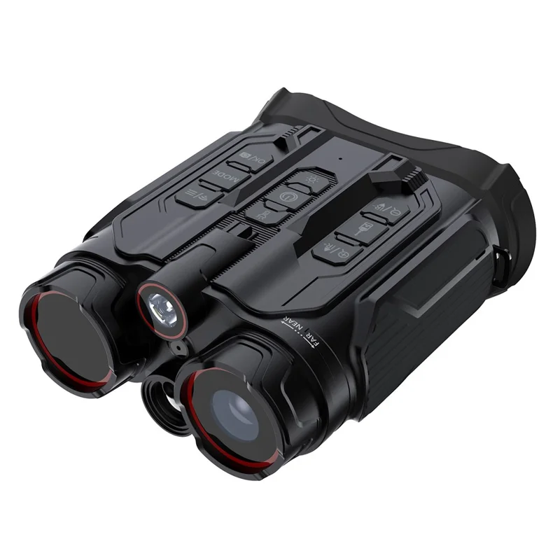 D58 Tactical Night Vision Binoculars 3.5 Inch HD Screen GPS Infrared Rangefinder for Outdoor Recording - Black
