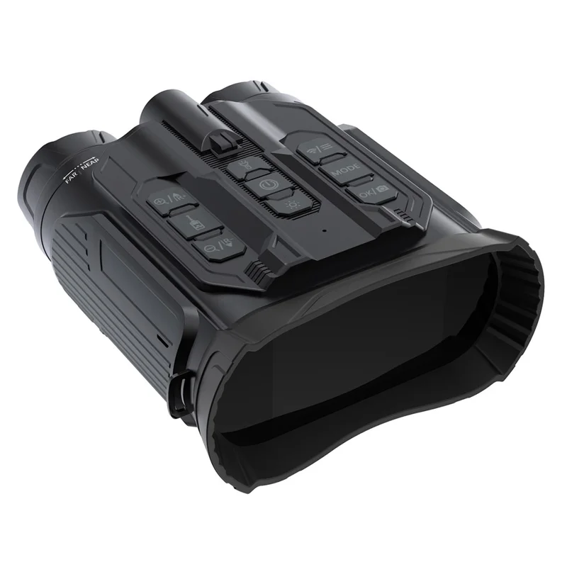 D58 Tactical Night Vision Binoculars 3.5 Inch HD Screen GPS Infrared Rangefinder for Outdoor Recording - Black