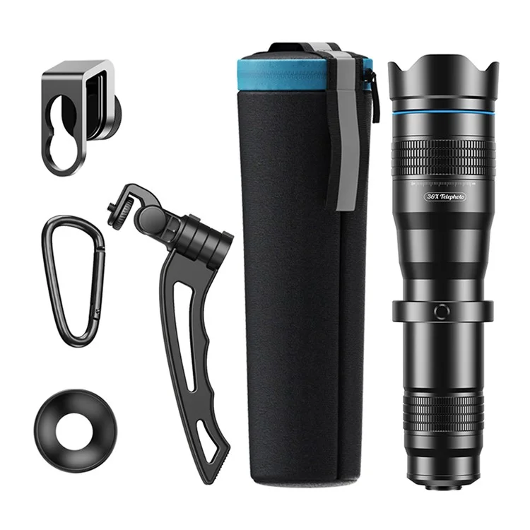 APEXEL APL-JS36XJJ04 Objetivo Telefoto HD 36X para Cámara de Teléfono con Mini Trípode para Smartphone