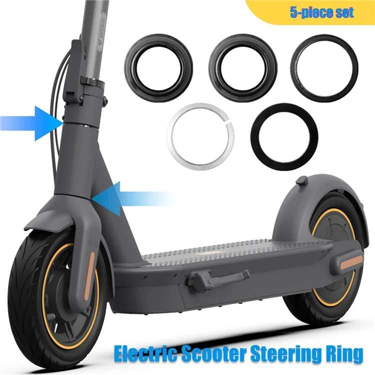 Set da 5 pezzi per Ninebot MAX G30 Monopattino Elettrico Lega di Alluminio+ABS Cuscinetti Rotanti Boccole di Sterzo