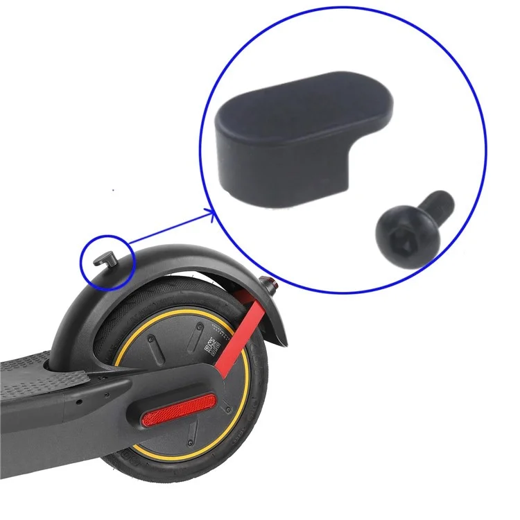 Rear Fender Kit for Ninebot G30 Max Electric Scooter Back Mudguard with Tail Light Replacement Accessory - Red
