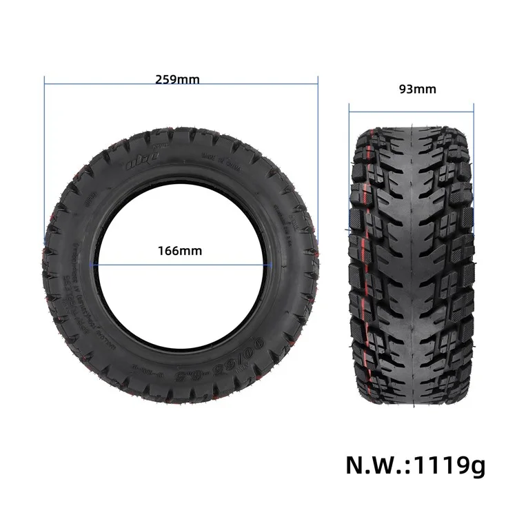 ULIP pour Dualtron Ultra 90 / 65-6.5 Pneu à vide de 11 pouces pour trottinette électrique sans chambre à air