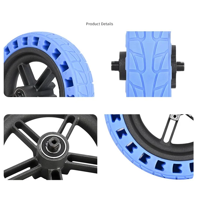 8,5 Pouces de Pneu Solide en Caoutchouc Pour Xiaomi M365 Pro / Pro 2 / Pro 3 Pneu D'amortissement à Amortisseur à Scooter Électrique Avec Moyeu de Roue - Bleu