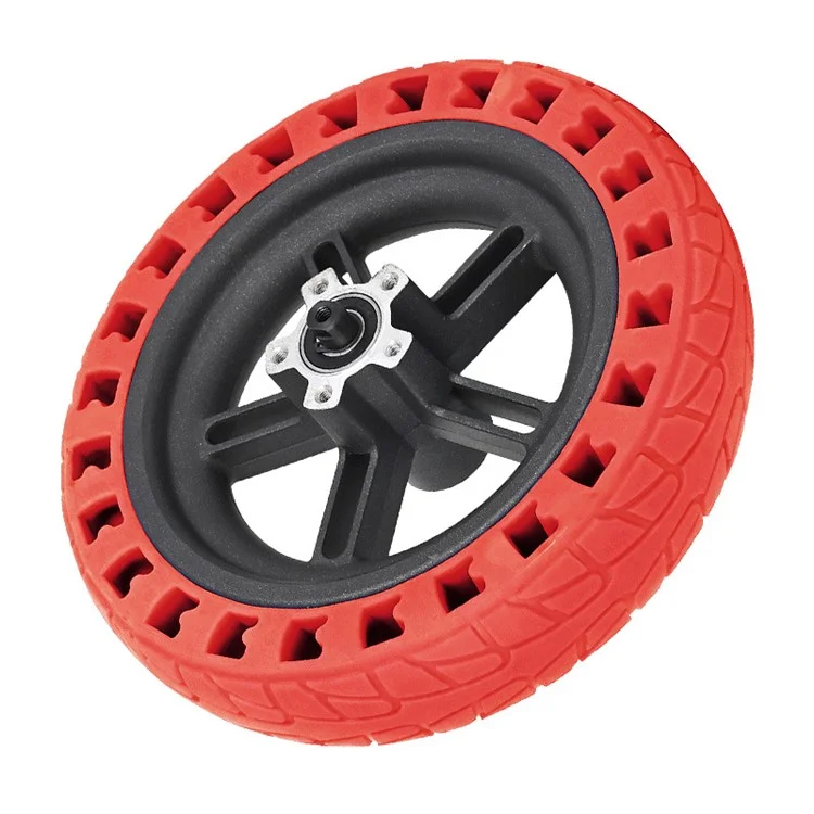 8.5inch Rubber Solid Tire for Xiaomi M365 Pro / Pro 2 / Pro 3 Electric Scooter Shock Absorber Damping Tyre with Wheel Hub - Red