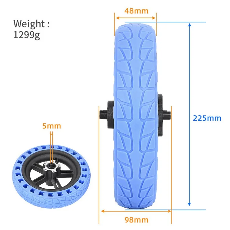 8.5inch Rubber Solid Tire for Xiaomi M365 Pro / Pro 2 / Pro 3 Electric Scooter Shock Absorber Damping Tyre with Wheel Hub - Red