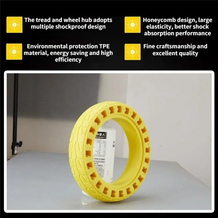 8,5 -дюймовая Резиновая Сотовая Шина Для Xiaomi M365 / Профиль / 1S / Pro 2 Electric Scooter Shock Apporber Dampling Tire - Синий