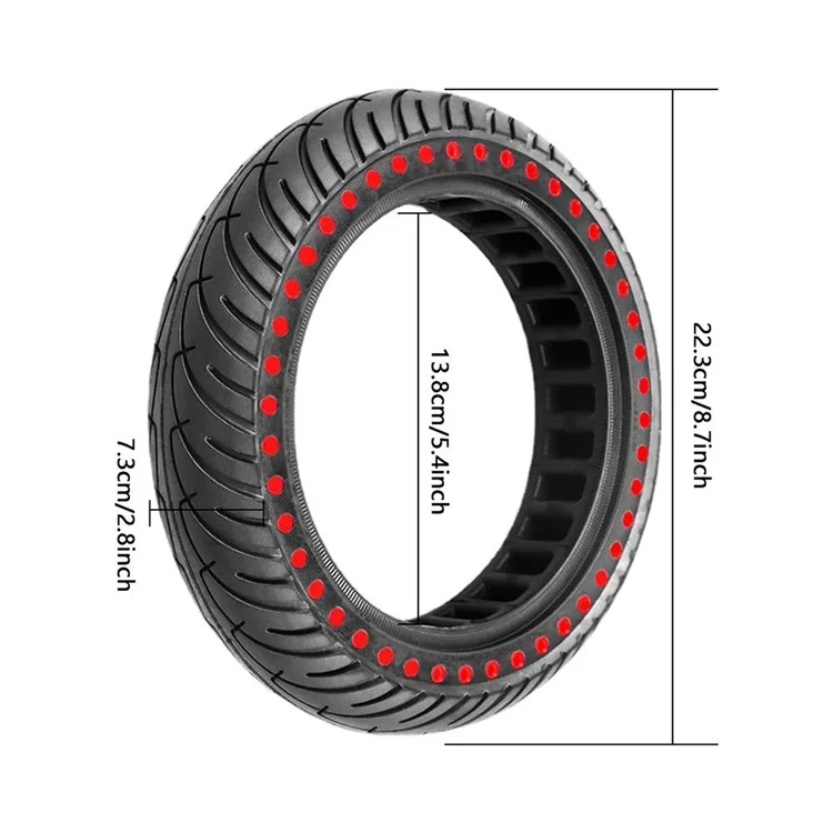 For Xiaomi M365 / M365 Pro / Pro 2 Electric Scooter 8.5-Inch Anti-slip Rubber Scooter Outer Tire Shock-absorbing Solid Tire - Blue