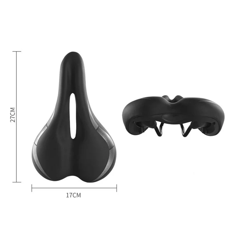 Waterproof PU Leather Bike Saddle Hollow Bicycle Cushion Shockproof Bike Seat Cover