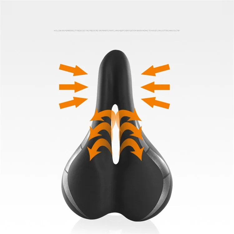 Waterproof PU Leather Bike Saddle Hollow Bicycle Cushion Shockproof Bike Seat Cover