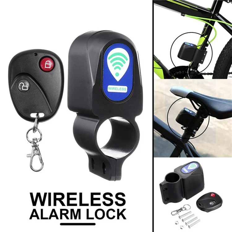 Anti-diebstahl-fahrradschloss 105 db Alarmsicherheitsschloss Smart Wireless Fernbedienung Fahrradfahrrad Alarm Sirenen Radsportschloss