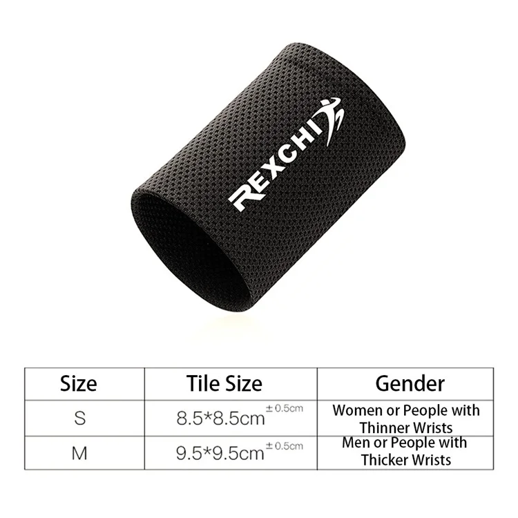 REXCHI HW02 1Pc Summer Cooling Wristband Men Women Sports Wrist Brace Support Sweatband - Green / M