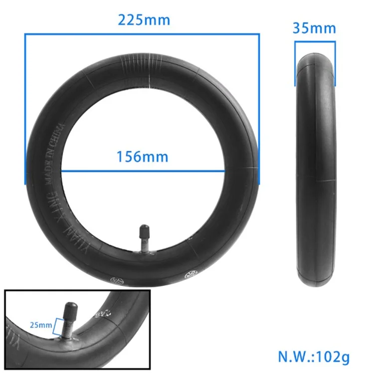 Pneu de PE de 10 polegadas para a roda da scooter elétrica Ninebot F20 / F25 / F30 / F40, Tubo interno inflado, Tipo: Pneu interno