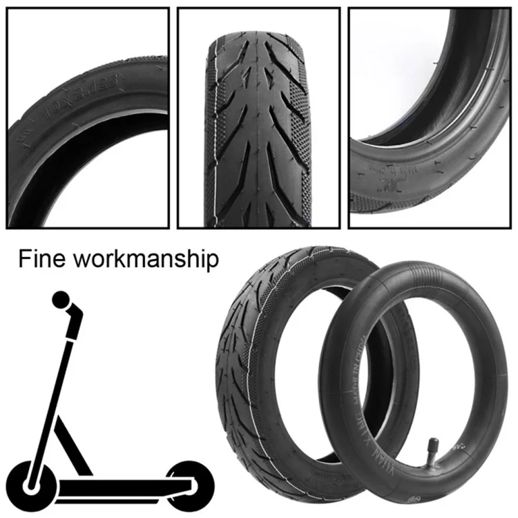 2Pcs / Set 10-inch Tire for Ninebot F20 / F25 / F30 / F40 Electric Scooter Outer Tire with Inner Tube Tire Replacement