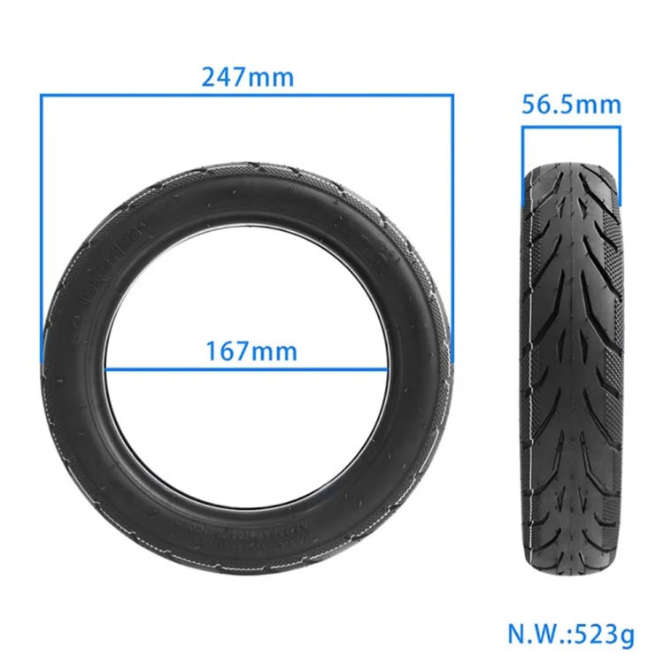 2Pcs / Set 10-inch Tire for Ninebot F20 / F25 / F30 / F40 Electric Scooter Outer Tire with Inner Tube Tire Replacement