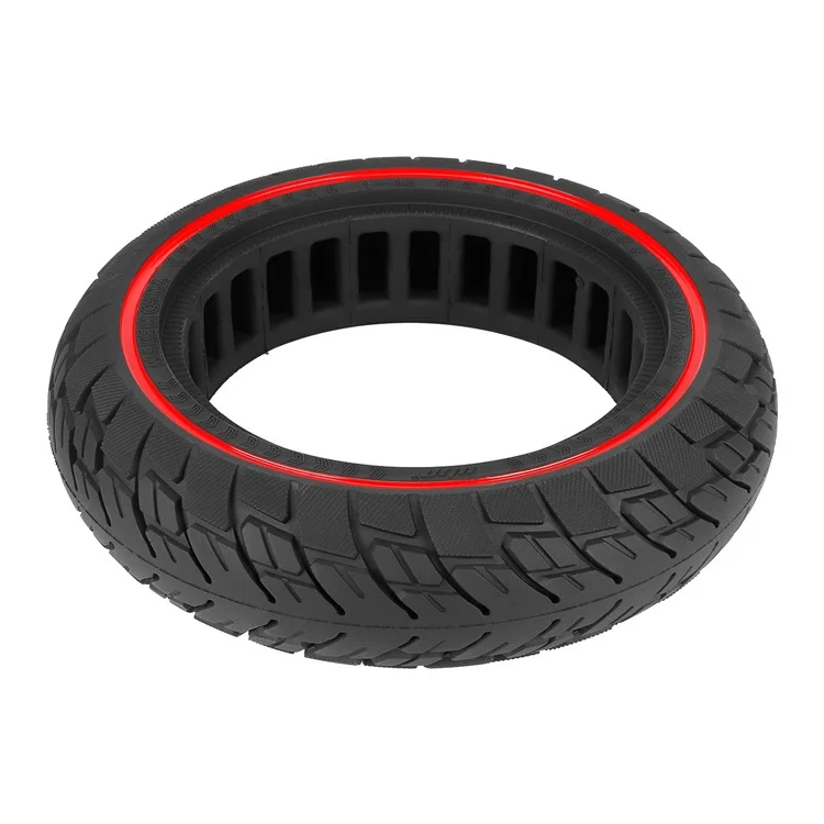 Pneus solides en caoutchouc ULIP pour trottinette électrique Ninebot MAX G30 10x2,5" (60/70-6,5) Pneu de rechange - Noir / Rouge