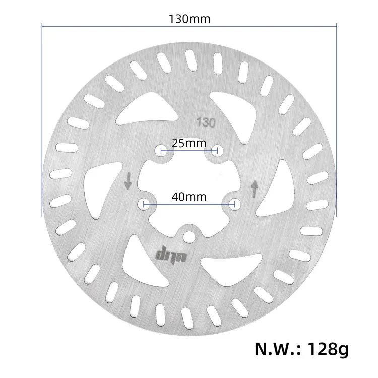 Disque de frein ULIP 130 mm 5 trous pour la trottinette électrique Xiaomi 4 Pro (avec 6 vis)