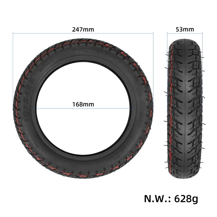 Pneus en caoutchouc ULIP pour Ninebot F20 F25 F30 F40 Scooter électrique 0x2,125" Pneu de remplacement à vide avec buse