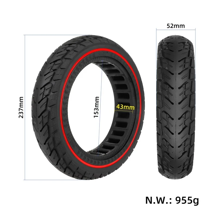 ULIP Pour Ninebot F20 / F25 / F30 / F40 Pneu en caoutchouc de remplacement Trottinette électrique Tout-terrain Pneus pleins