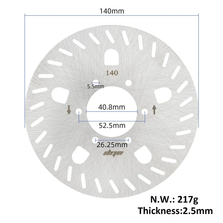ULIP pour Ninebot GT1 / GT2 140 mm 6 trous Disque de frein pour scooter électrique Disque de frein (avec 6 vis)
