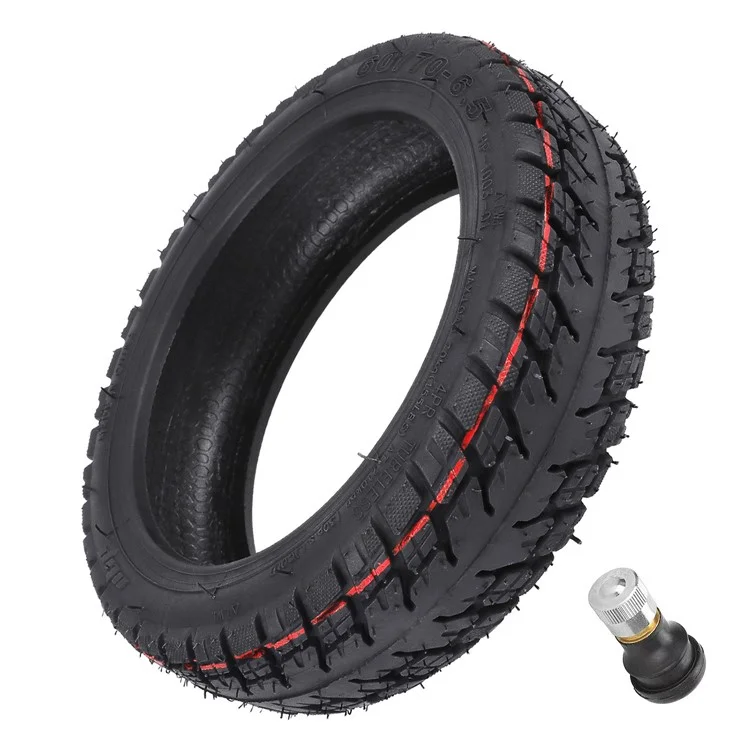 Pneus Vacuum Tout-Terrain ULIP pour Ninebot Max G30 Scooter Électrique 60 / 70-6.5" Pneu en Caoutchouc avec Raccord