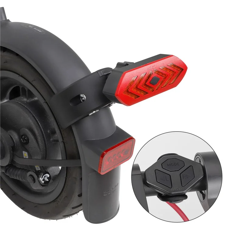 ULIP Scooter Eléctrico Clip-on Luz de Giro Trasera con Control Remoto Parte Ciclista