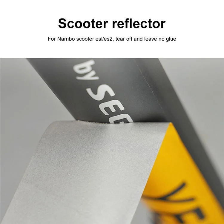 2Pcs / Set For Ninebot E22 / ES1 / ES2 / ES4 Reflective PVC Sticker Electric Scooter Night Riding Warning Decal, Letter Pattern - Orange